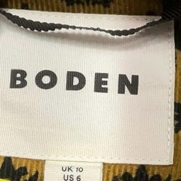 BODEN Cord Vest in Golden Olive Lily UK 10 / US 6 - Picture 8 of 8